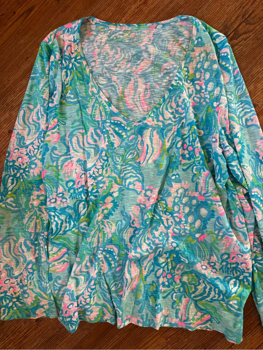 Lilly Pulitzer Sea View Top Blouse Shirt Women’s XXL